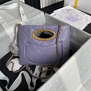 Chanel Clutch Lambskin Gold Plated Metal Purple 25x19x3cm - 4