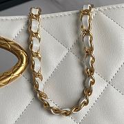 Chanel Tote Bag Lambskin White 34x24x8cm - 2