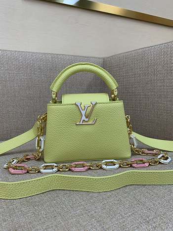 Louis Vuitton LV Mini Capucines Green Bag 21x14x8cm