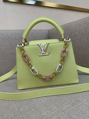 Louis Vuitton LV Capucines Bag BB Green 27x18x9cm