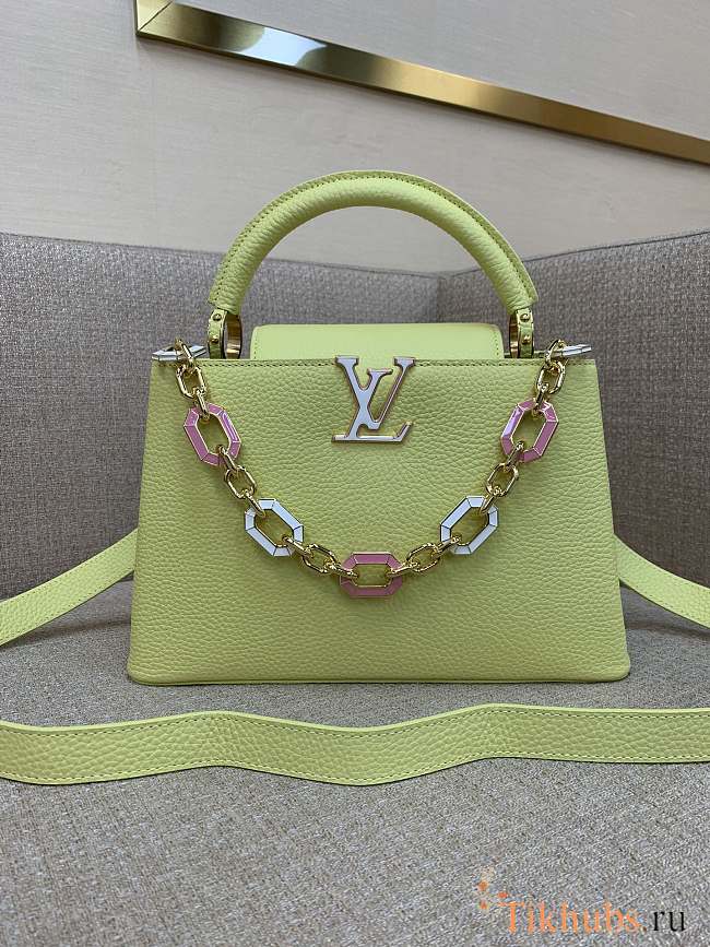 Louis Vuitton LV Capucines MM Bag Green 31x20x11cm - 1