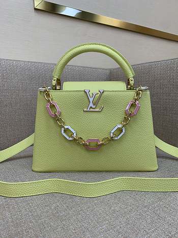 Louis Vuitton LV Capucines MM Bag Green 31x20x11cm