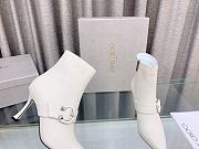 Jimmy Choo Magik 90mm Heeled White Boots - 5