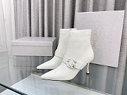 Jimmy Choo Magik 90mm Heeled White Boots - 3