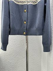 Celine Blue Triomphe Cardigan - 5