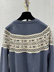 Celine Blue Triomphe Cardigan - 4