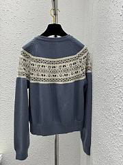 Celine Blue Triomphe Cardigan - 3