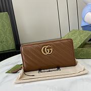 Gucci GG Marmont Zip-around Wallet Brown 19x2cm - 1