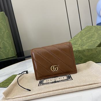 Gucci Marmont Wallet Brown 11x8.5cm