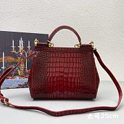 Dolce & Gabbana Sicily Handbag Red 25x20x12cm - 4