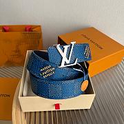 Louis Vuitton LV Initiales 40mm Reversible Belt Blue - 4