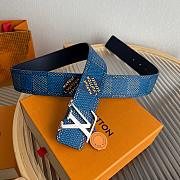 Louis Vuitton LV Initiales 40mm Reversible Belt Blue - 2