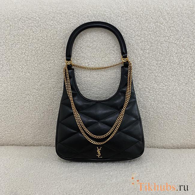 YSL Sade Hobo Lambskin Black Bag 21x19x4cm - 1