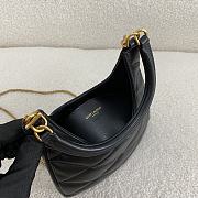 YSL Sade Hobo Lambskin Black Bag 21x19x4cm - 6