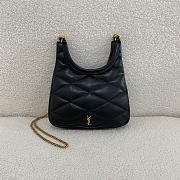 YSL Sade Hobo Lambskin Black Bag 21x19x4cm - 4