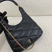 YSL Sade Hobo Lambskin Black Bag 21x19x4cm - 2