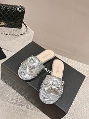 Chanel Silver Slides - 5