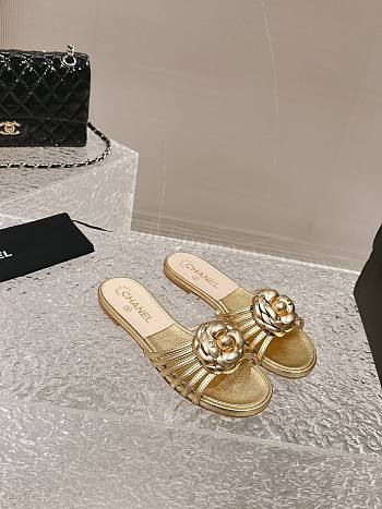 Chanel Gold Slides