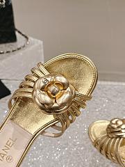 Chanel Gold Slides - 5