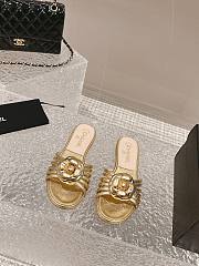 Chanel Gold Slides - 4