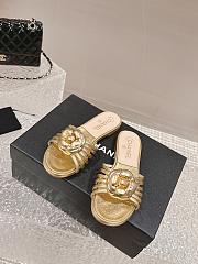 Chanel Gold Slides - 3