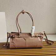 Prada Medium Leather Handbag Pink 32x15.5x12cm - 1