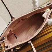 Prada Medium Leather Handbag Pink 32x15.5x12cm - 5