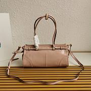 Prada Medium Leather Handbag Pink 32x15.5x12cm - 2