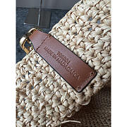 Loewe Slit Bag in Raffia And Calfskin Beige 30x8x30cm - 2