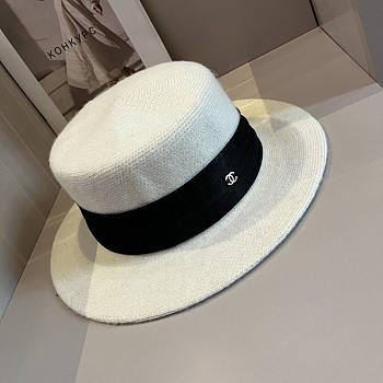 Chanel Wool Hat Black And White