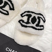 Chanel CC Fur Slides White - 2