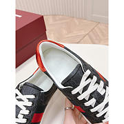 Gucci Ace Sneaker With Web In Black - 5