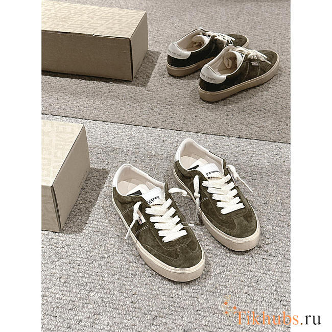 GGDB Soul Star Leather Low Top Sneaker Green - 1