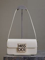 Dior Miss Flap Bag Rope White Patent Calfskin 22 x 11 x 6 cm - 1