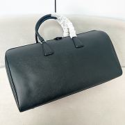 Prada Saffiano Leather Duffle Bag Black 50x27.5x25cm - 4