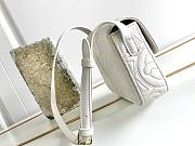 Celine Triomphe Shoulder Bag White 20x10x4cm - 5