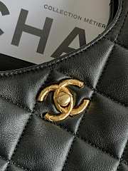 Chanel 24A Hobo Bag Black 20.5×14×7cm - 6