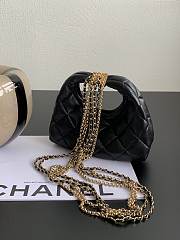 Chanel 24A Hobo Bag Black 20.5×14×7cm - 4