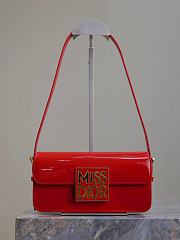 Dior Miss Flap Bag Rope Red Patent Calfskin 22 x 11 x 6 cm - 1