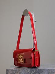 Dior Miss Flap Bag Rope Red Patent Calfskin 22 x 11 x 6 cm - 3