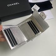 Chanel Wallet Silver Lambskin 10.5x11.5x3cm - 2