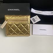 Chanel Wallet Gold Lambskin 10.5x11.5x3cm - 6