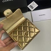 Chanel Wallet Gold Lambskin 10.5x11.5x3cm - 4