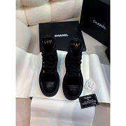 Chanel Ankle Boots Suede Calfskin Lambskin Black - 2