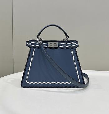 Fendi Peekaboo ISeeU Small Bag Blue 27x21x11cm