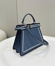 Fendi Peekaboo ISeeU Small Bag Blue 27x21x11cm - 2