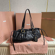 Miu Miu Joie Nappa Leather Black Bag 44x16x10.5cm - 4