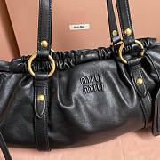 Miu Miu Joie Nappa Leather Black Bag 44x16x10.5cm - 3