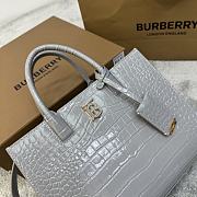 Burberry Embossed Leather Mini Frances Bag Grey 27 x 11 x 20 cm - 4