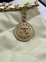 Chanel 22 Handbag Shiny Calfskin Cream Gold 37x35x7cm - 2